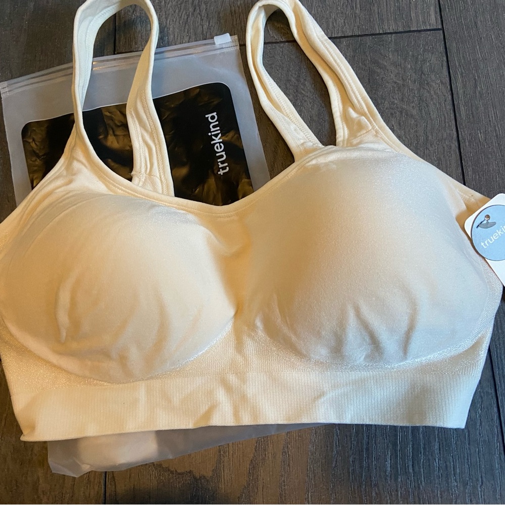 Truekind women’s bra wire free wireless size L large NWT
